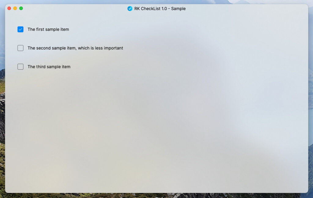 RK CheckList macOS